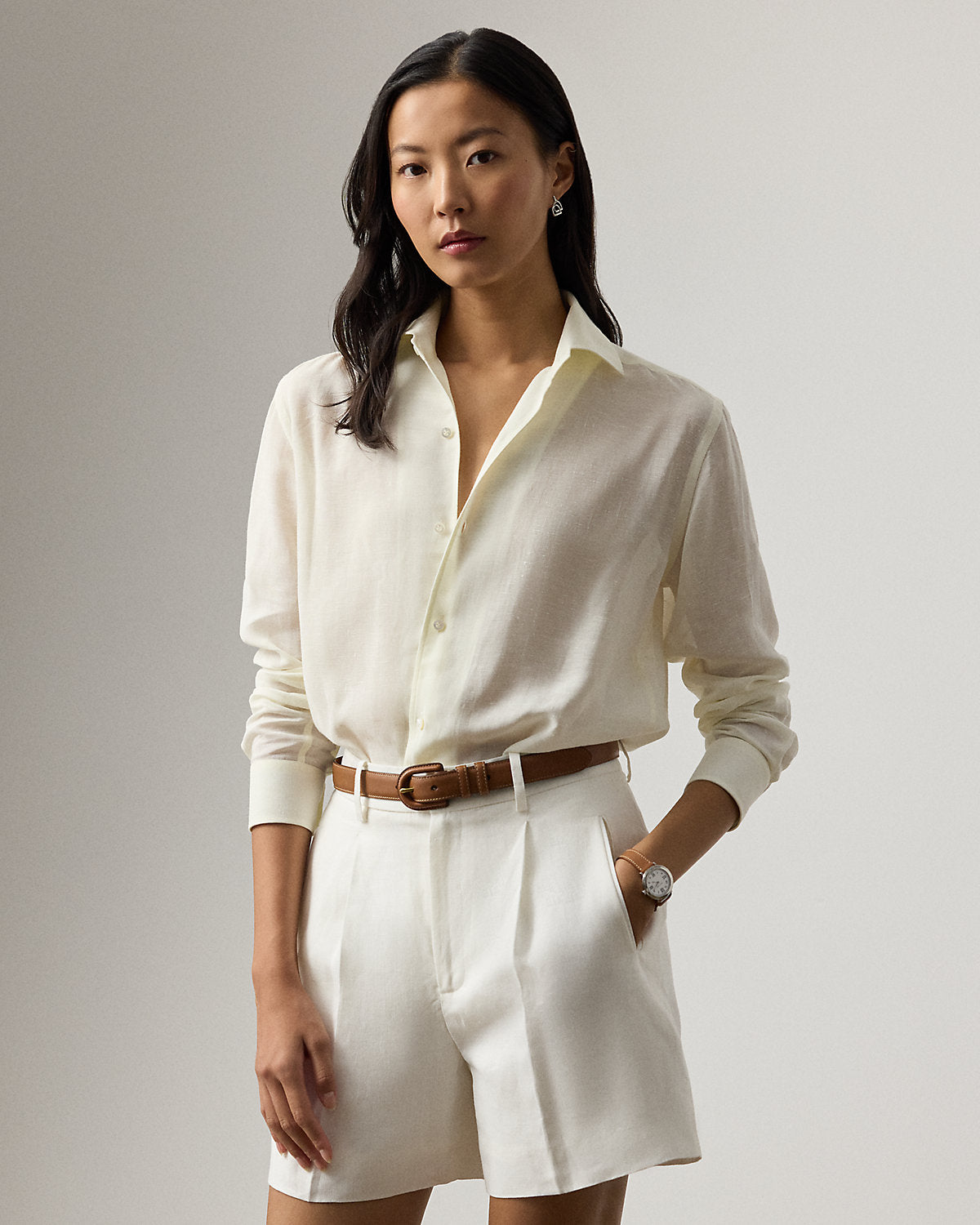 Capri Relaxed Fit Linen Voile Shirt