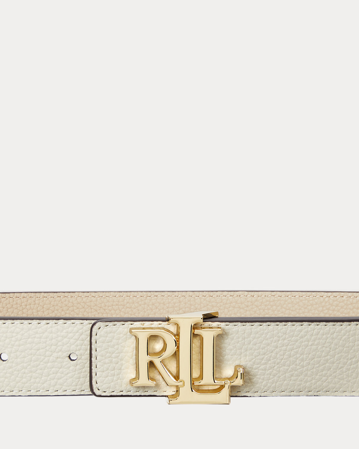 Logo Reversible Pebbled Leather Belt