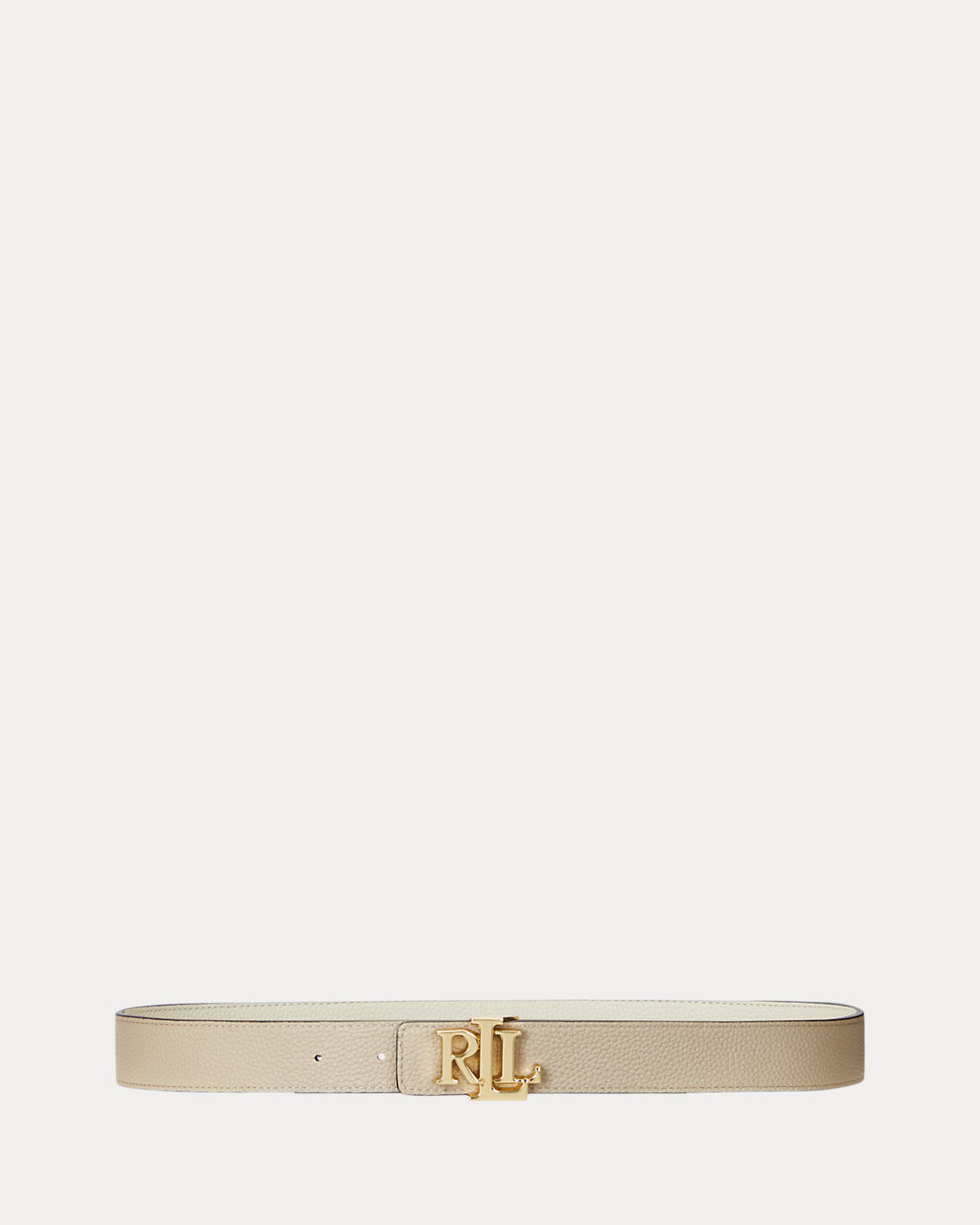 Logo Reversible Pebbled Leather Belt
