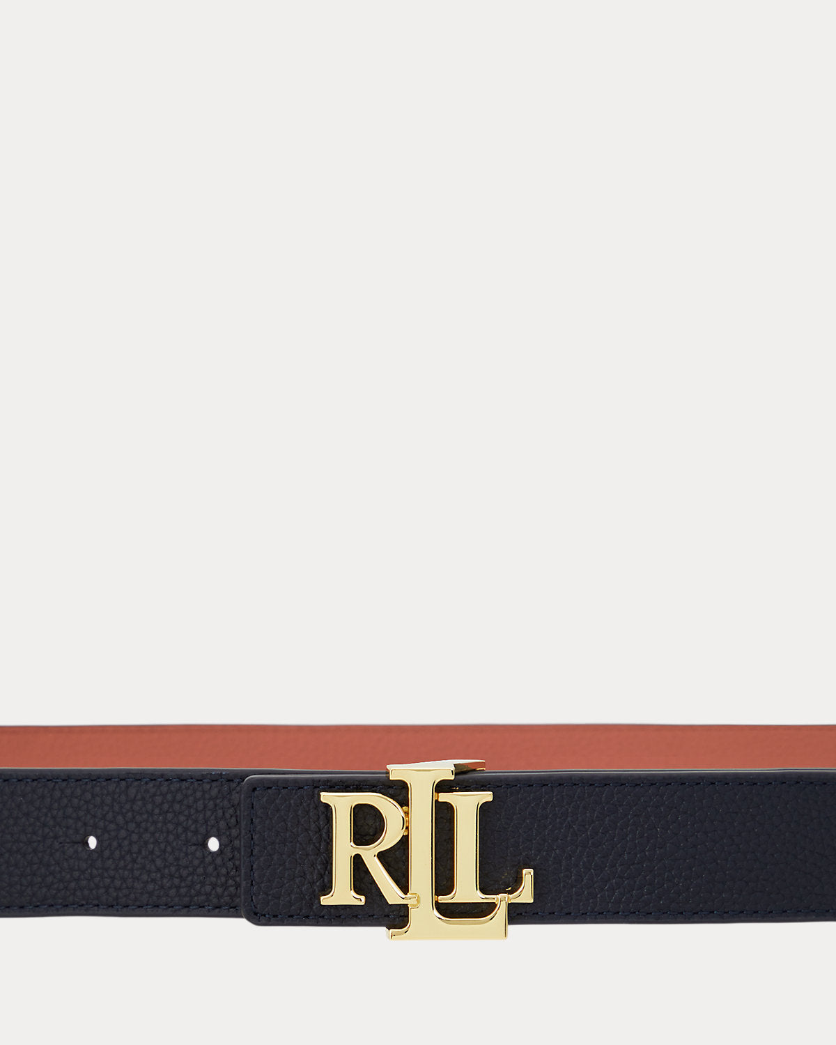 Logo Reversible Pebbled Leather Belt