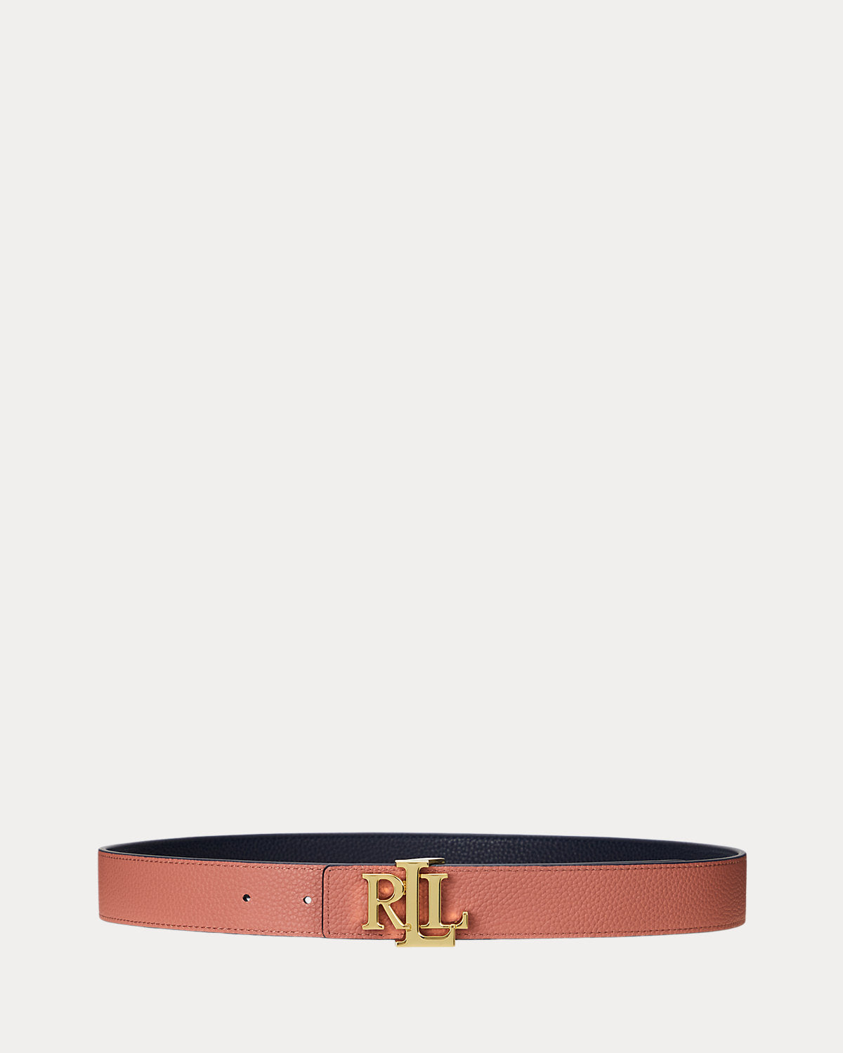Logo Reversible Pebbled Leather Belt