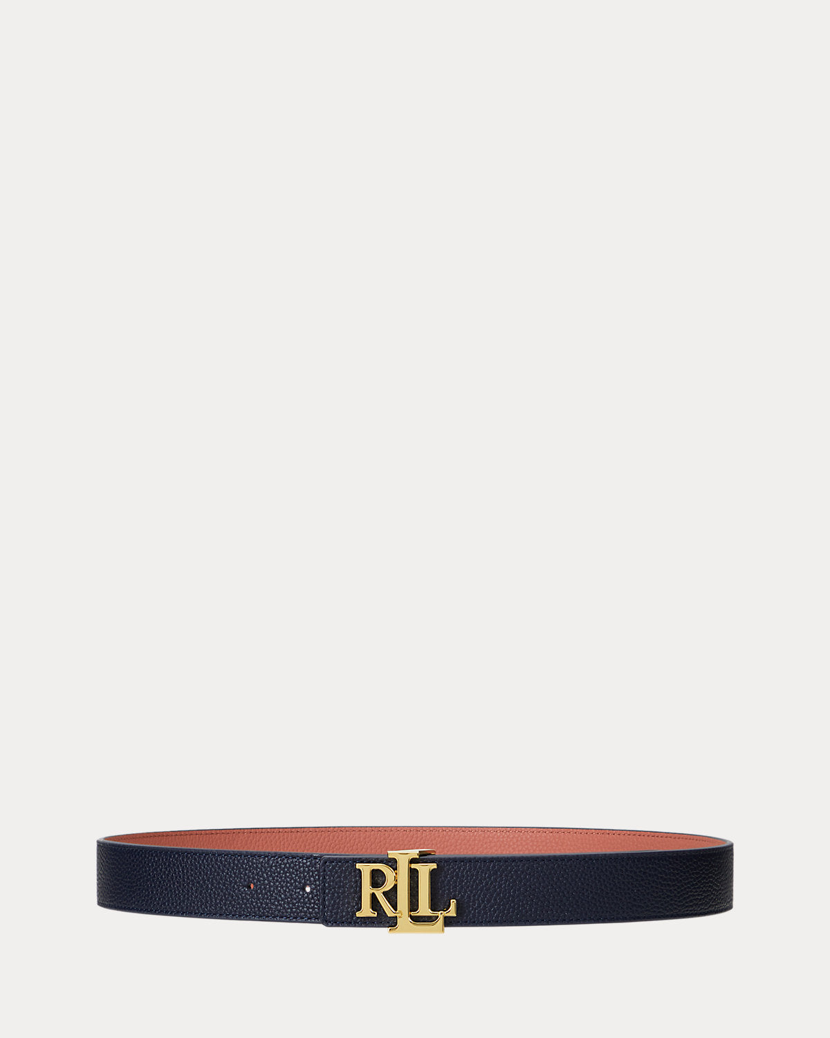 Logo Reversible Pebbled Leather Belt