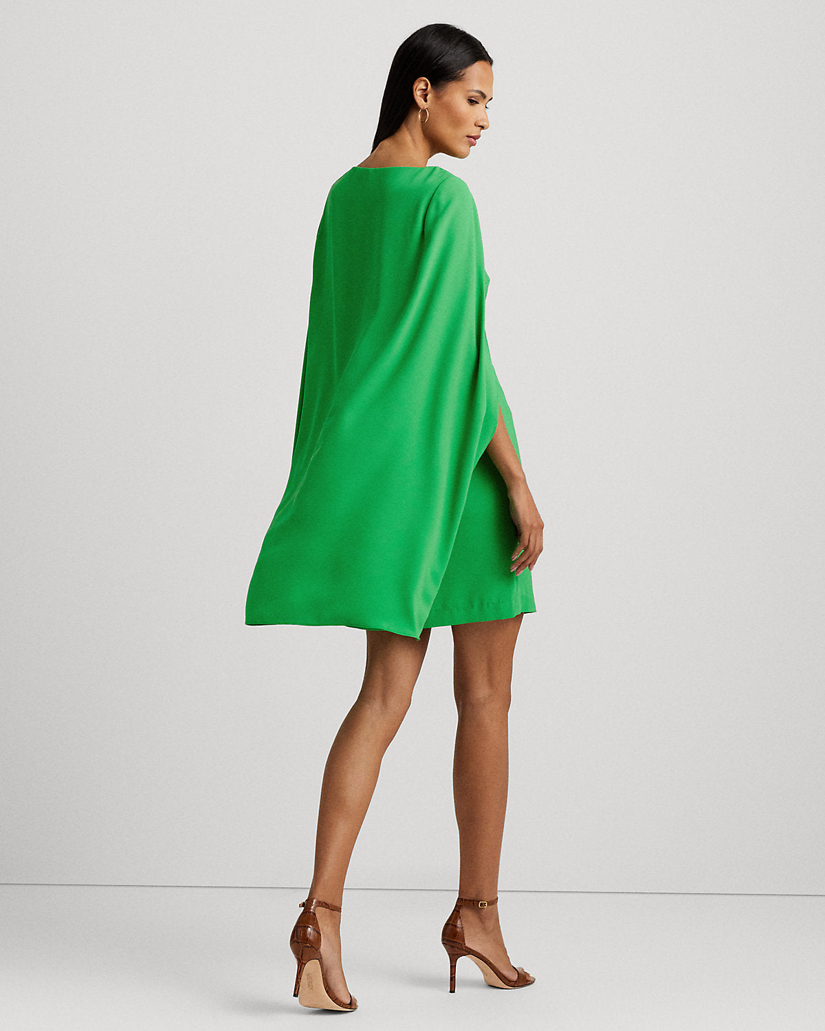 Cape Georgette Cocktail Dress