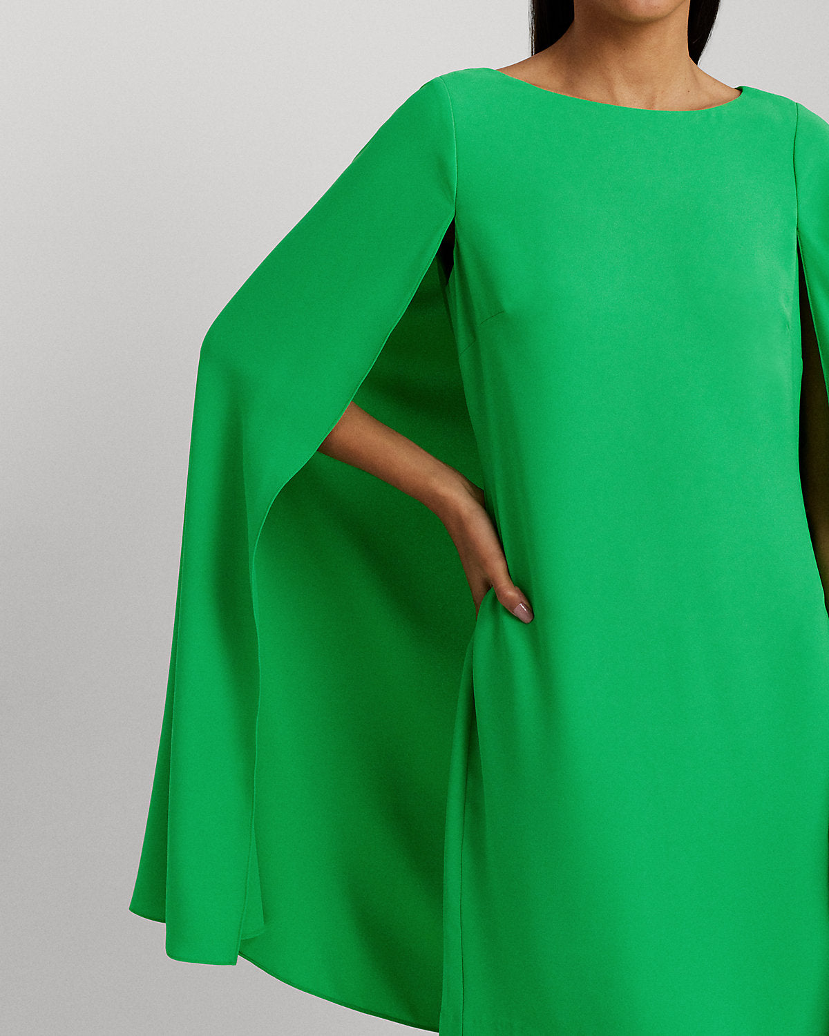 Cape Georgette Cocktail Dress