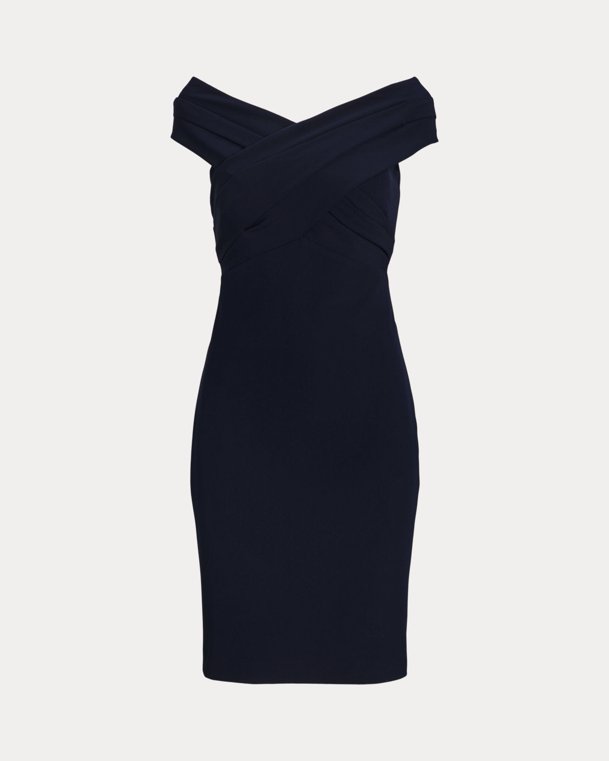 Crepe Off-the-Shoulder Cocktail Dress