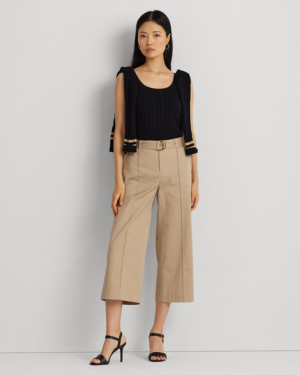 Cable-Knit Sleeveless Sweater