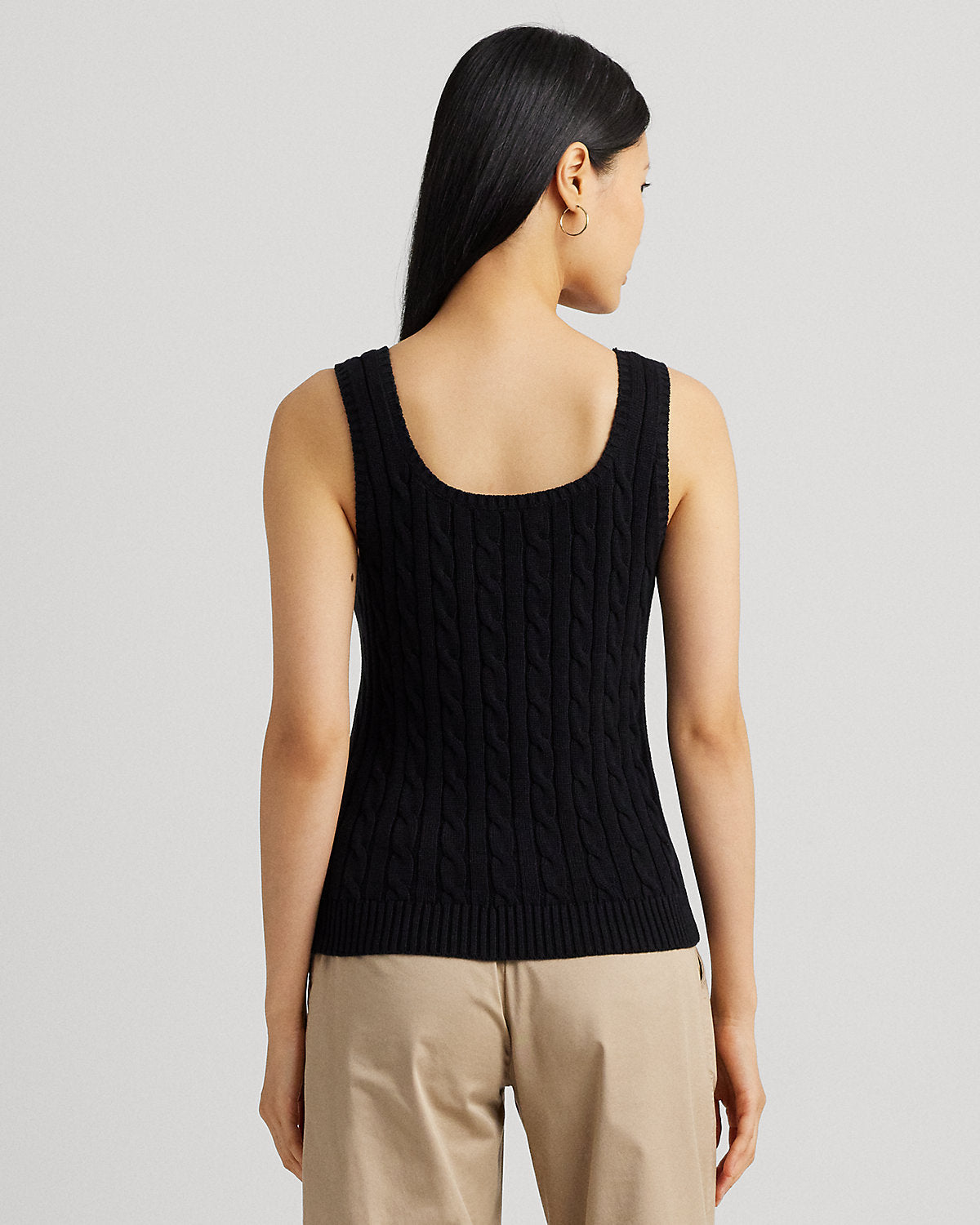 Cable-Knit Sleeveless Sweater