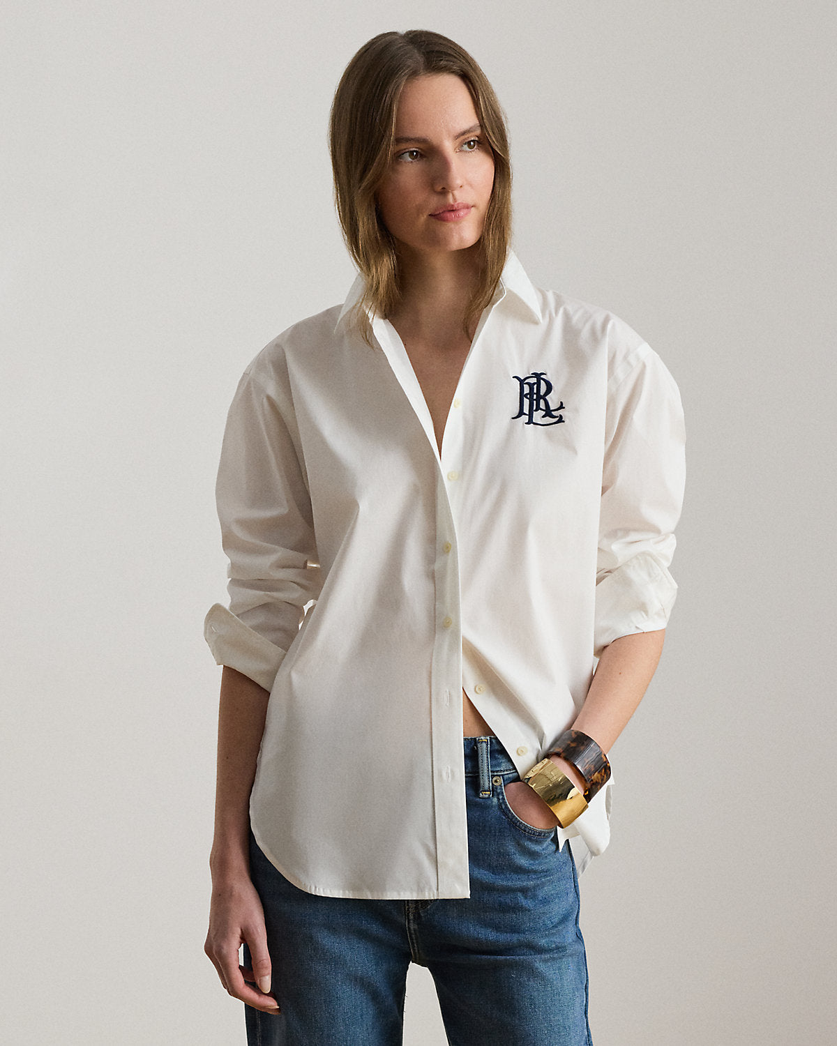 Relaxed Fit Stretch Cotton Shirt