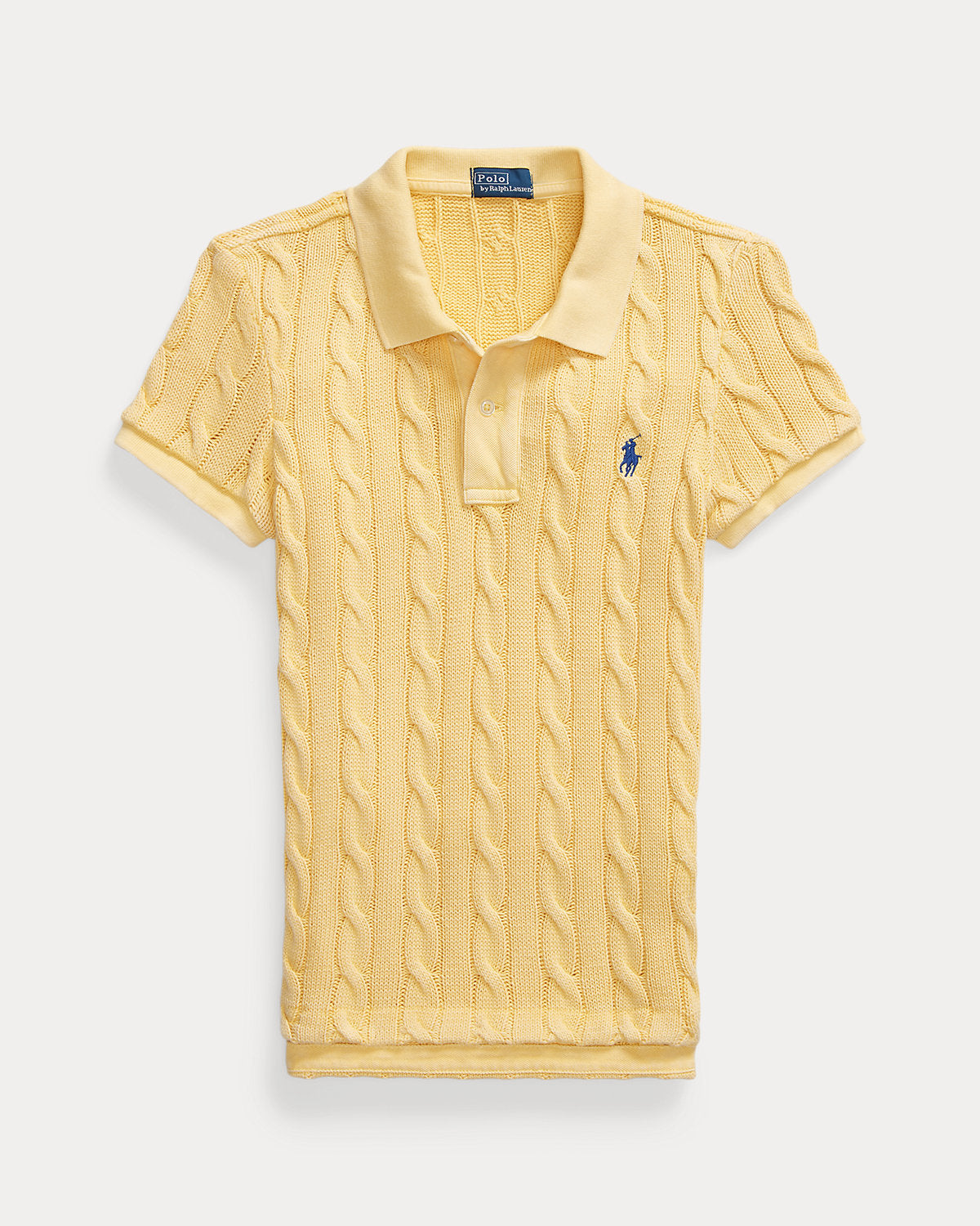 Cable-Knit Polo Shirt