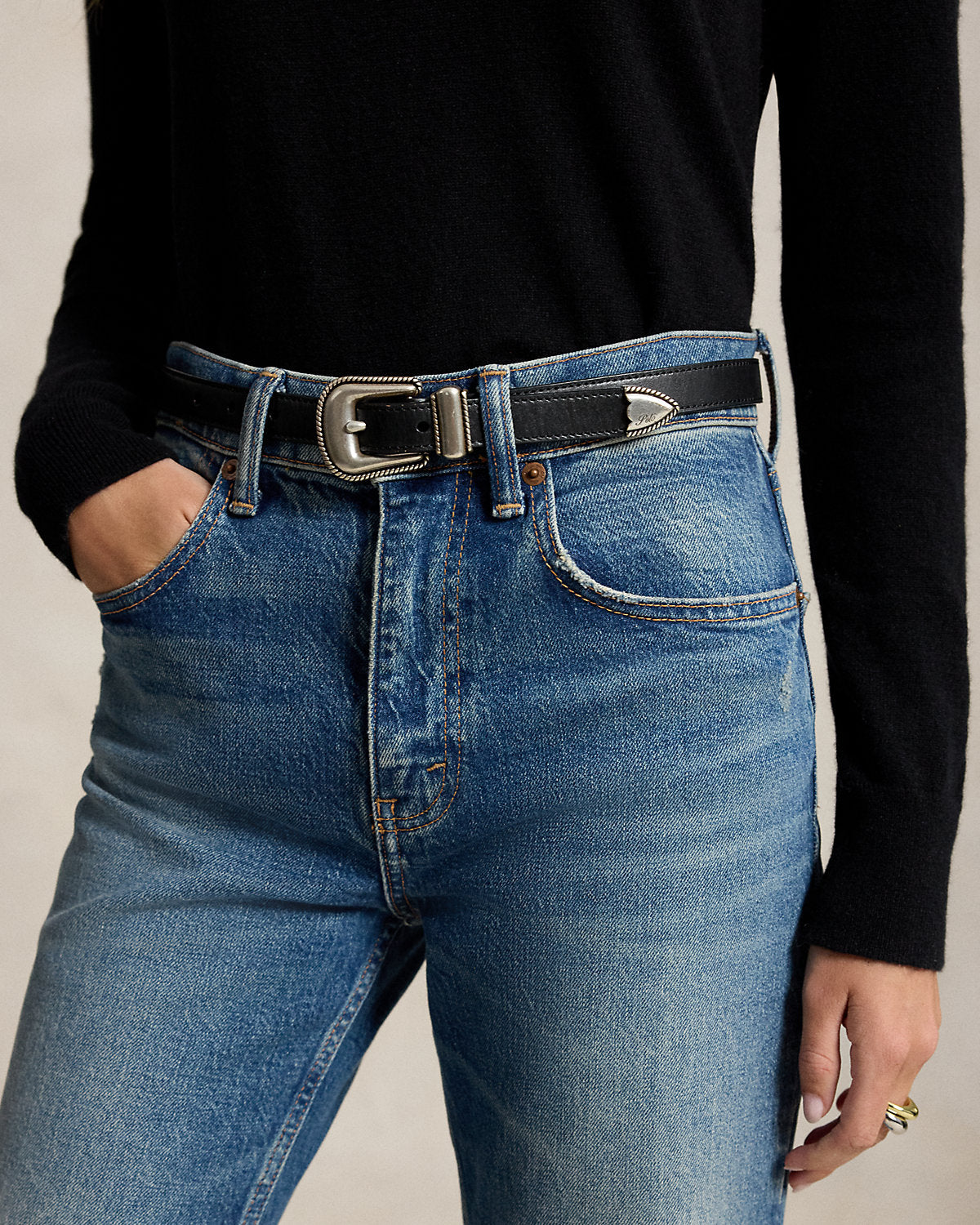 Western Vachetta Leather Belt