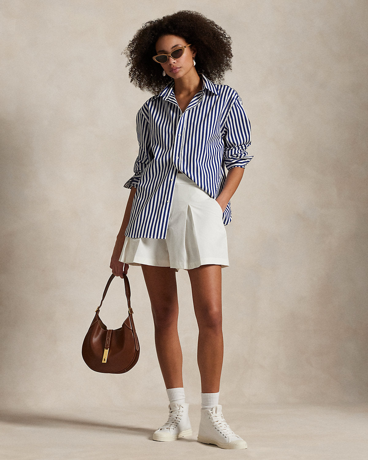 Four-Way-Stretch Pleated Short
