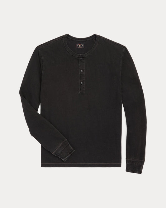 Indigo Jersey Henley Shirt