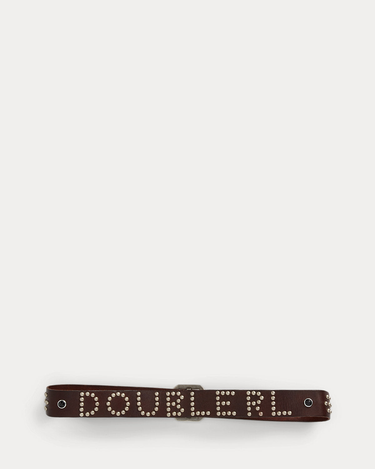 Studded-Logo Leather Belt