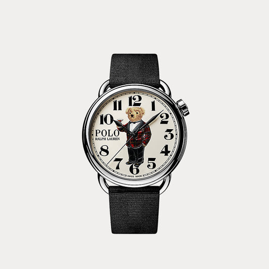 42 MM Tartan Polo Bear Steel White Dial