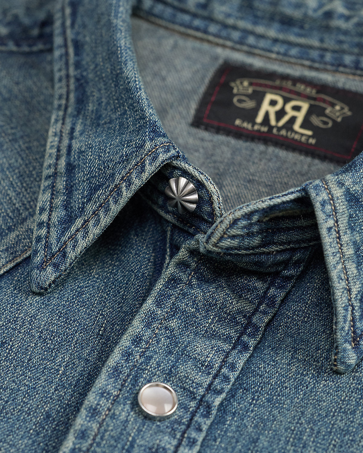 Slim Fit Denim Western Shirt