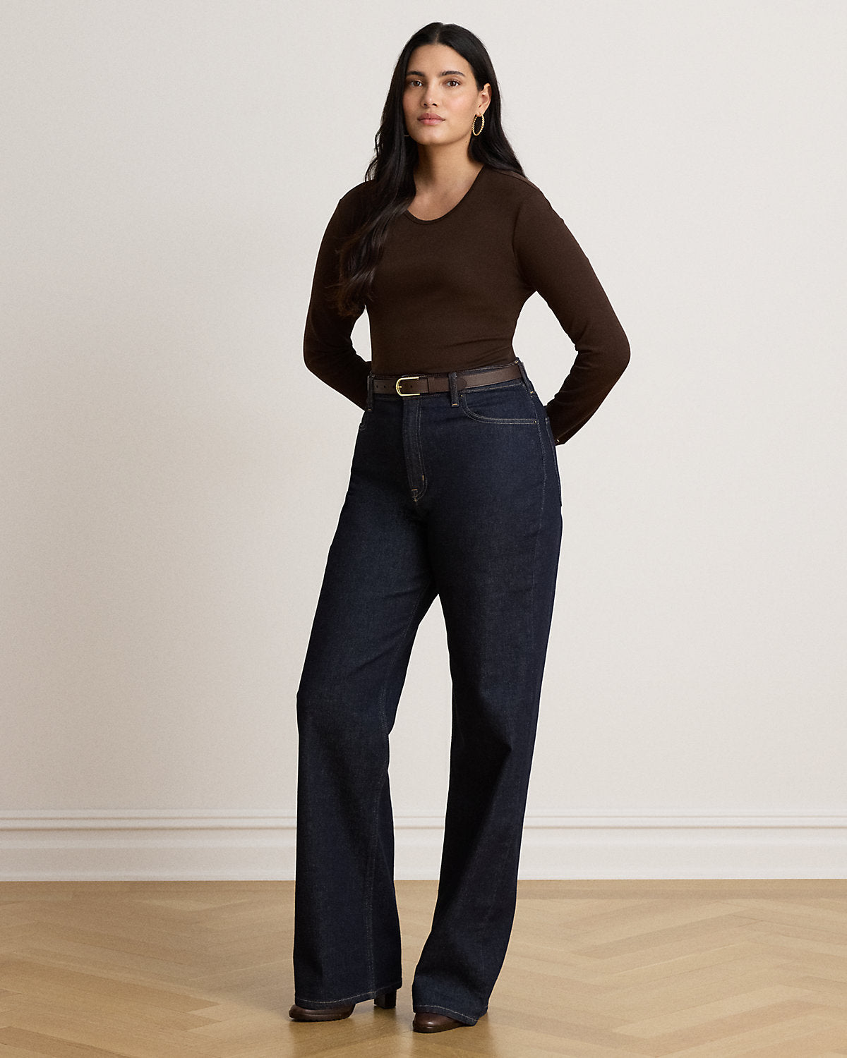 Stretch Cotton Long-Sleeve Tee