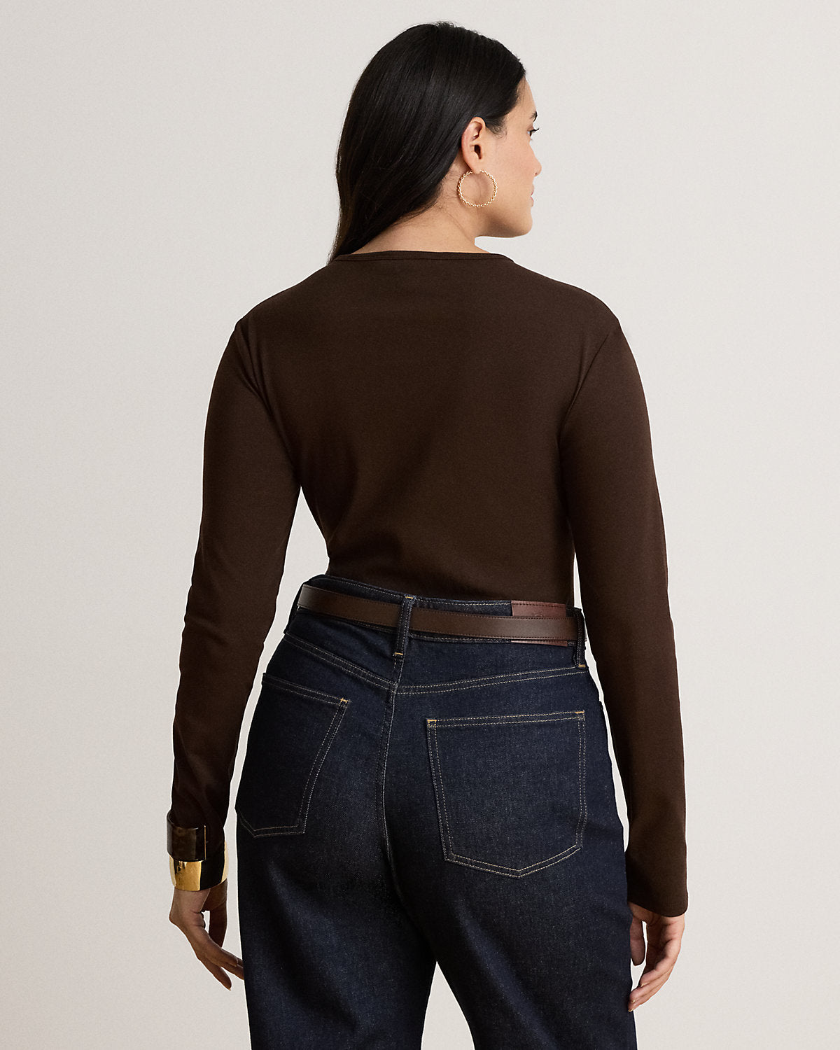 Stretch Cotton Long-Sleeve Tee