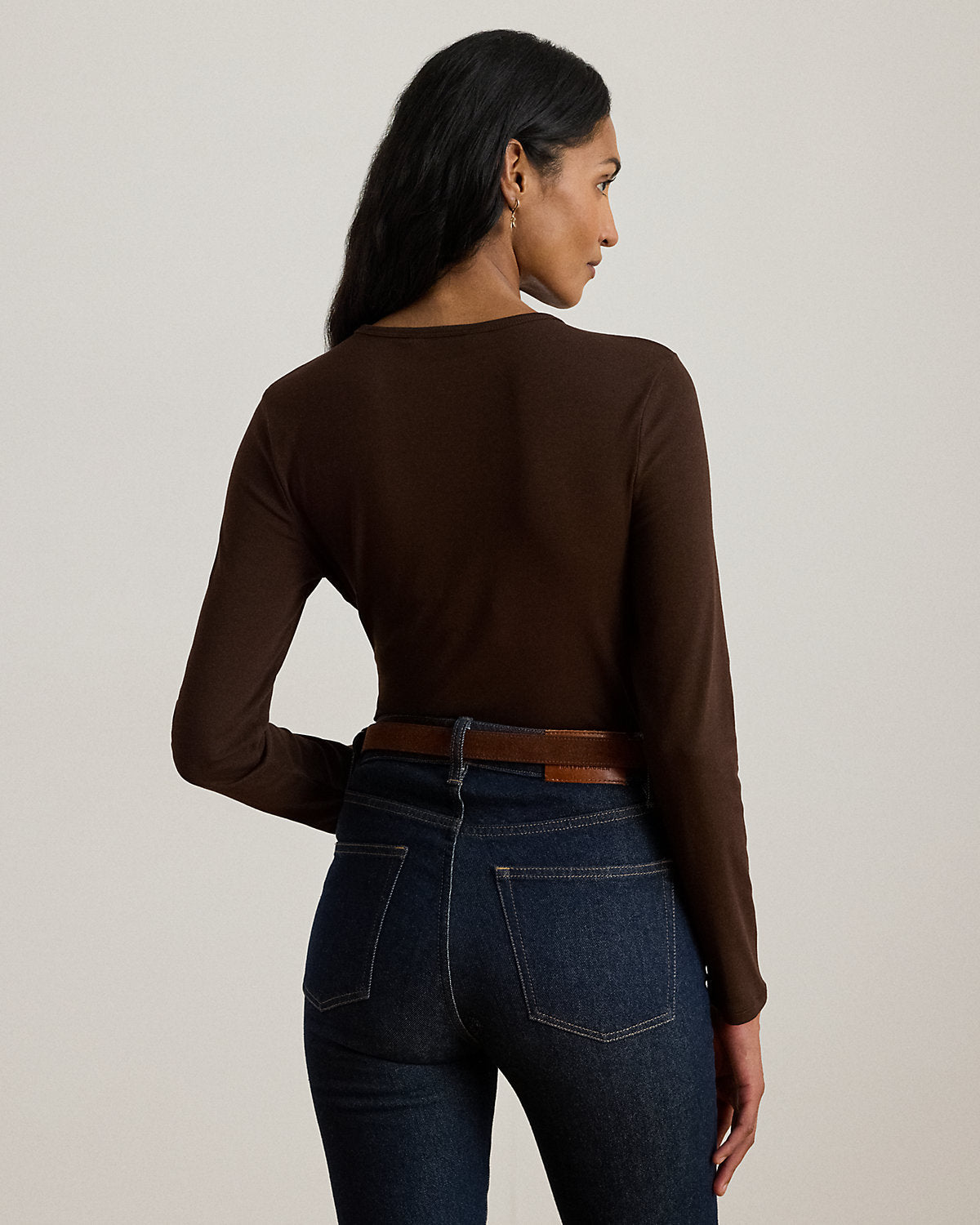 Stretch Cotton Long-Sleeve Tee