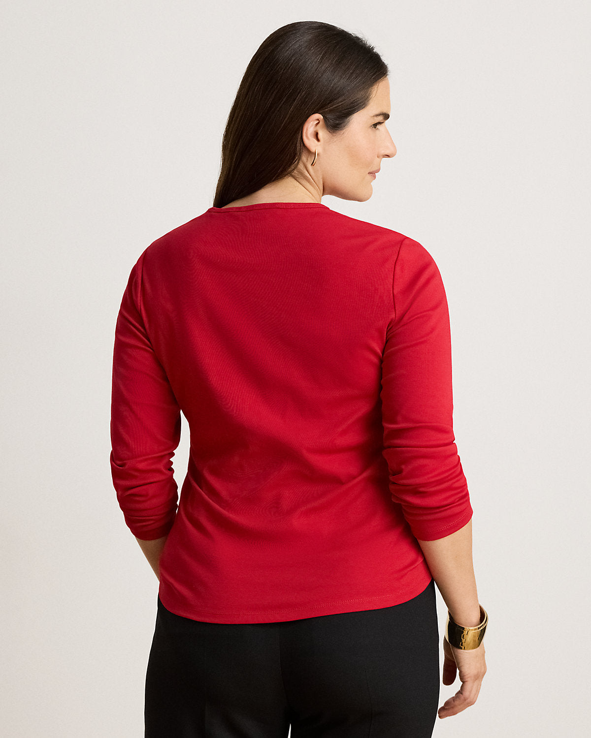Stretch Cotton Long-Sleeve Tee