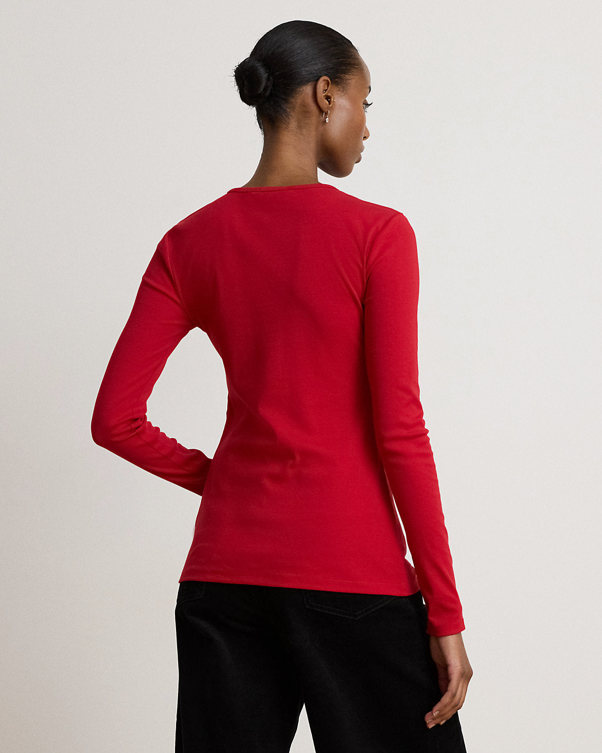 Stretch Cotton Long-Sleeve Tee