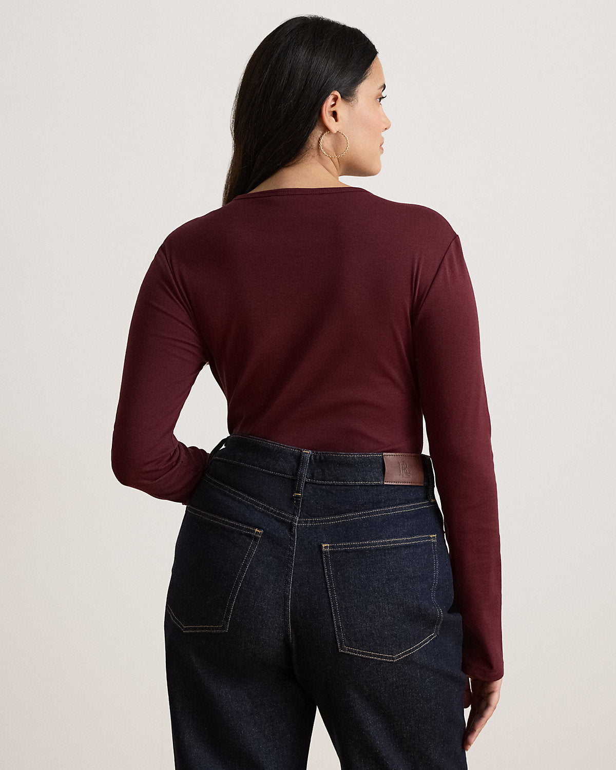 Stretch Cotton Long-Sleeve Tee