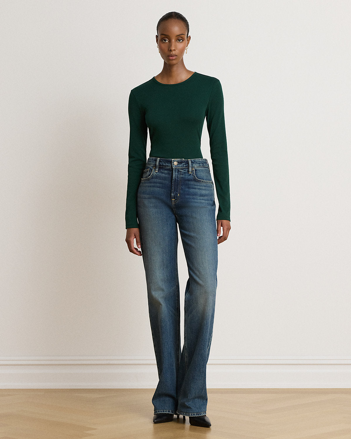 Stretch Cotton Long-Sleeve Tee