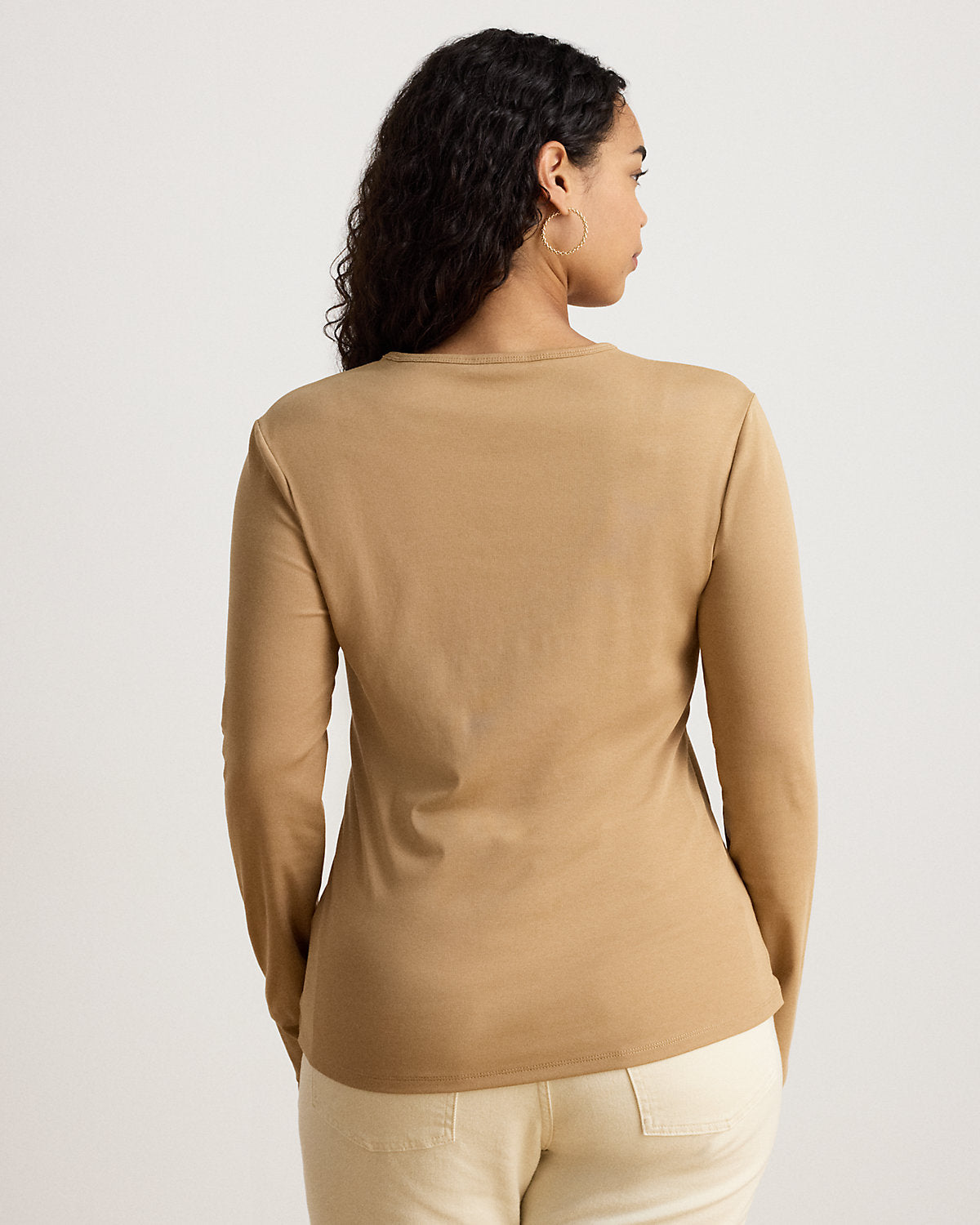 Stretch Cotton Long-Sleeve Tee