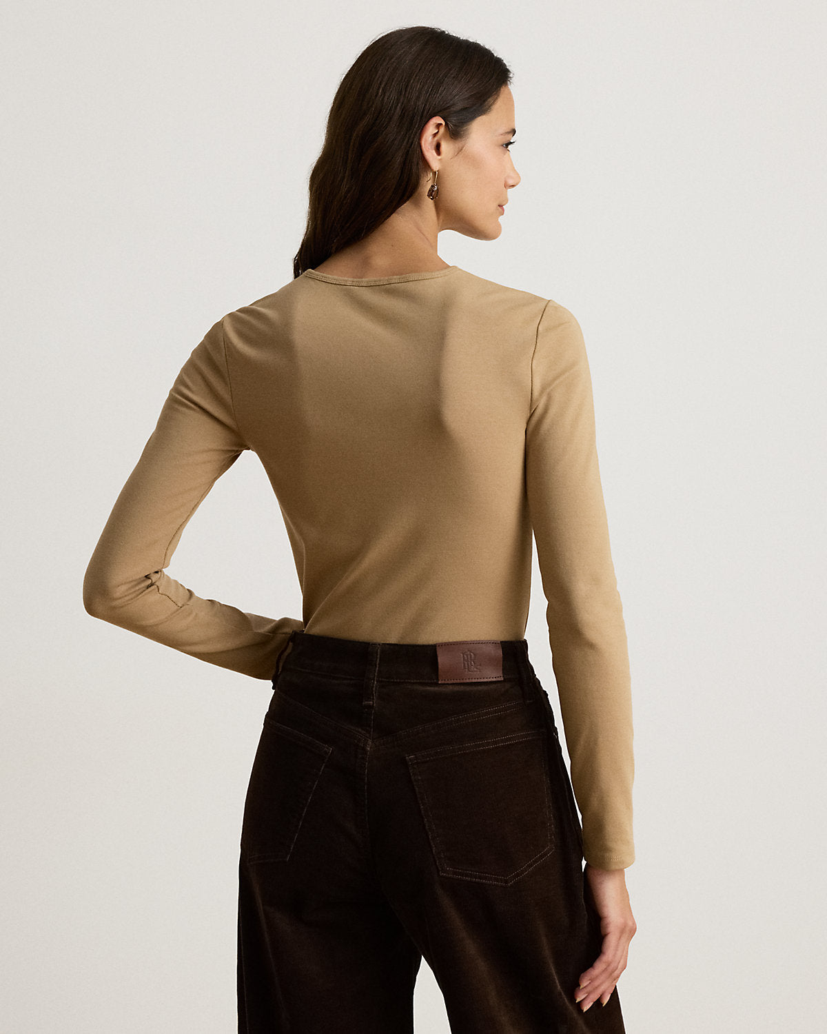 Stretch Cotton Long-Sleeve Tee