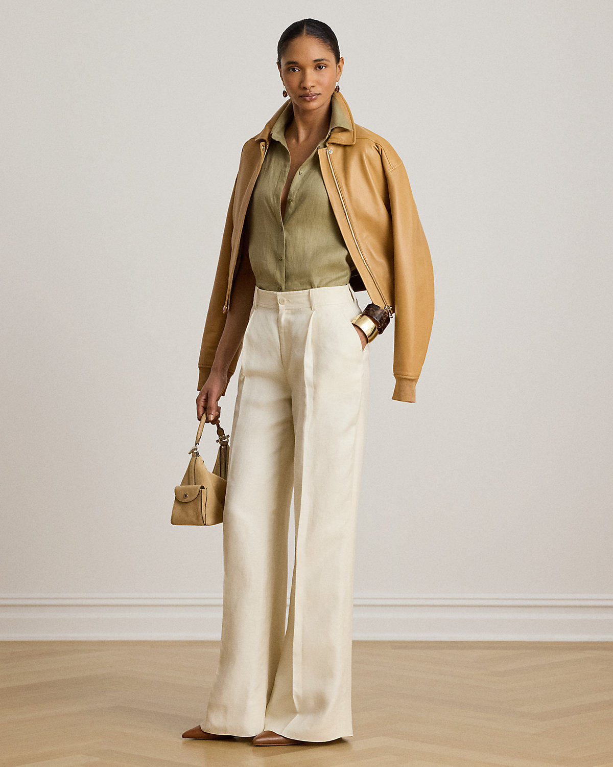 Relaxed Fit Linen Short-Sleeve Shirt