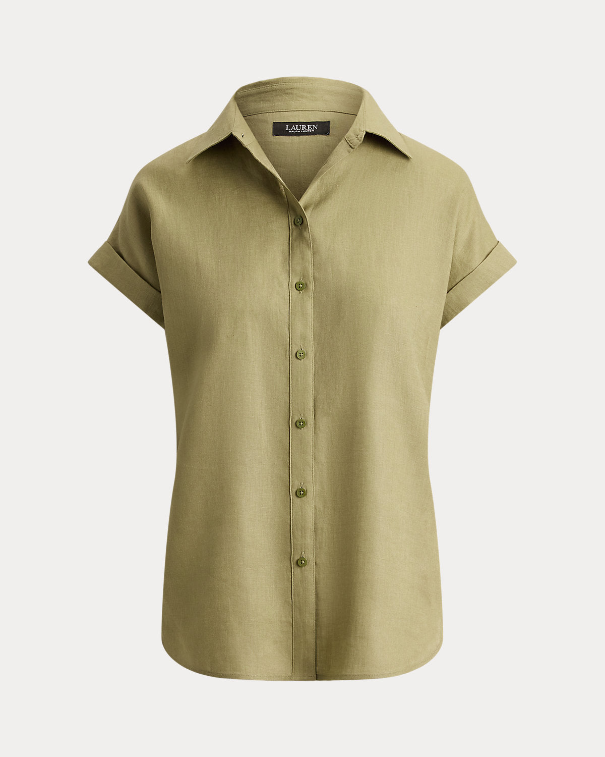Relaxed Fit Linen Short-Sleeve Shirt
