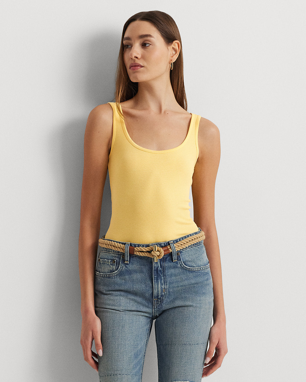 Stretch Cotton Tank Top