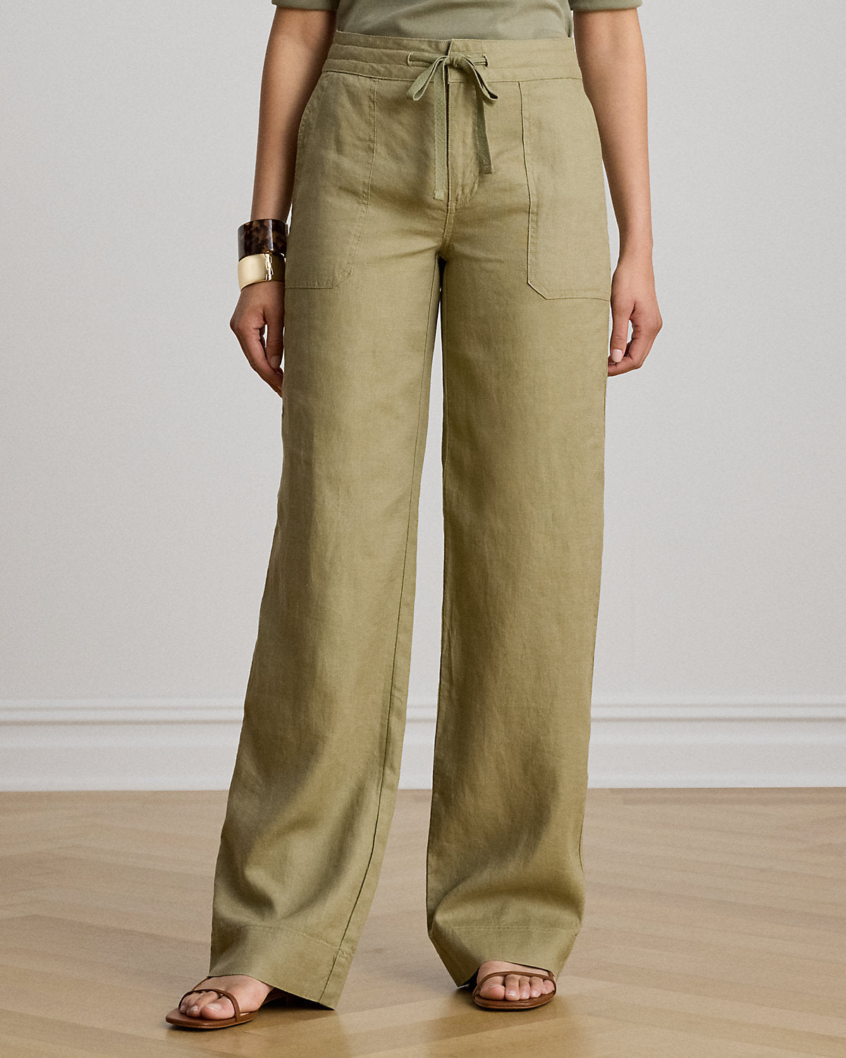 Linen Wide-Leg Pant