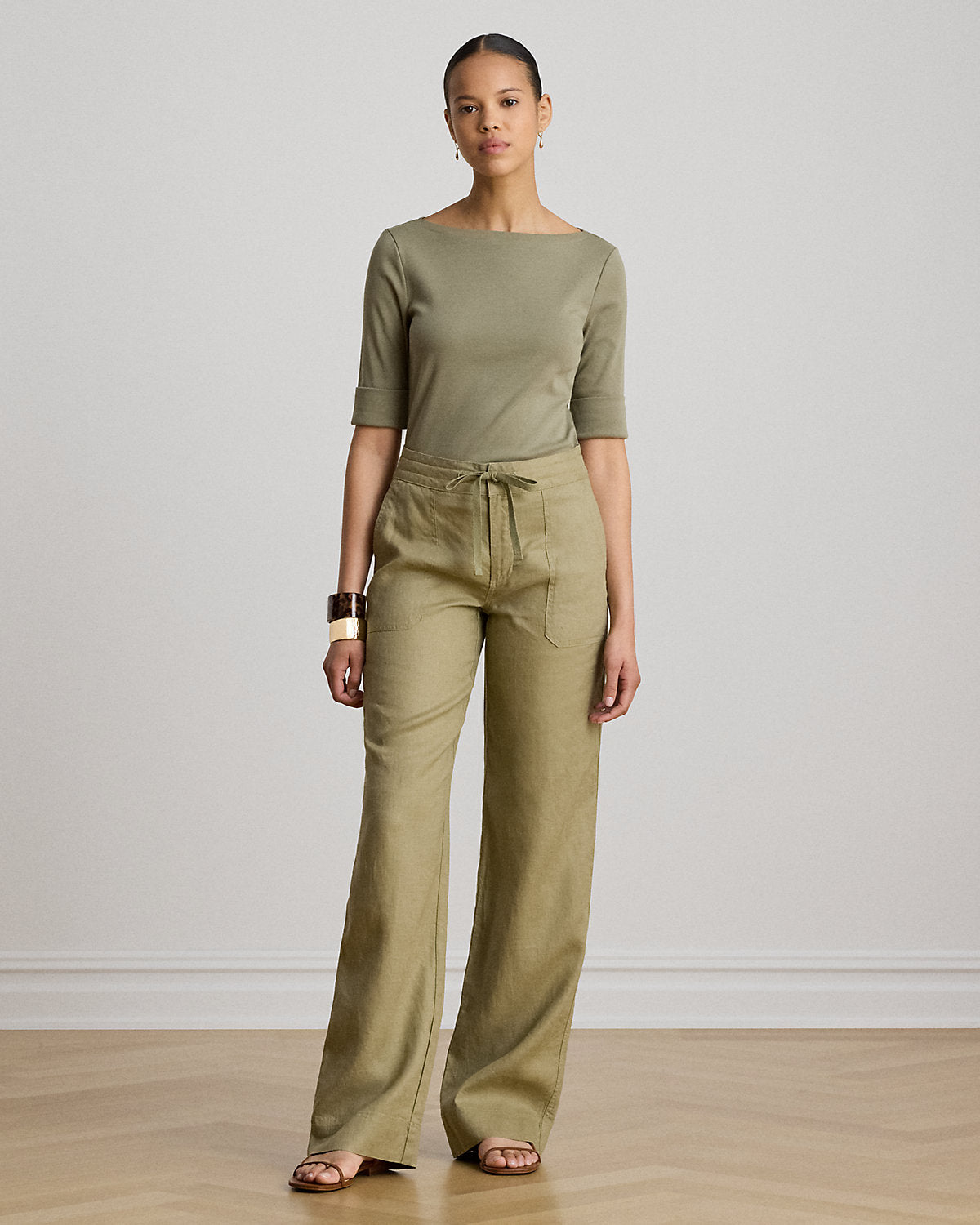 Linen Wide-Leg Pant