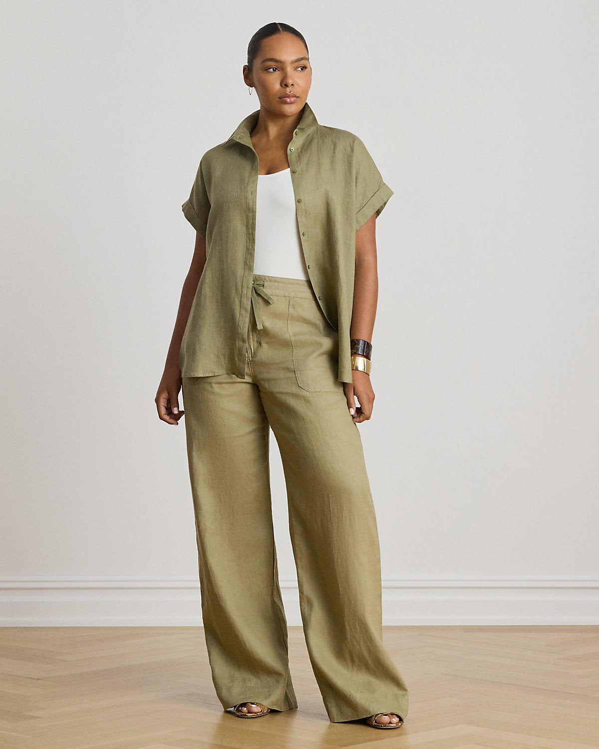 Linen Wide-Leg Pant