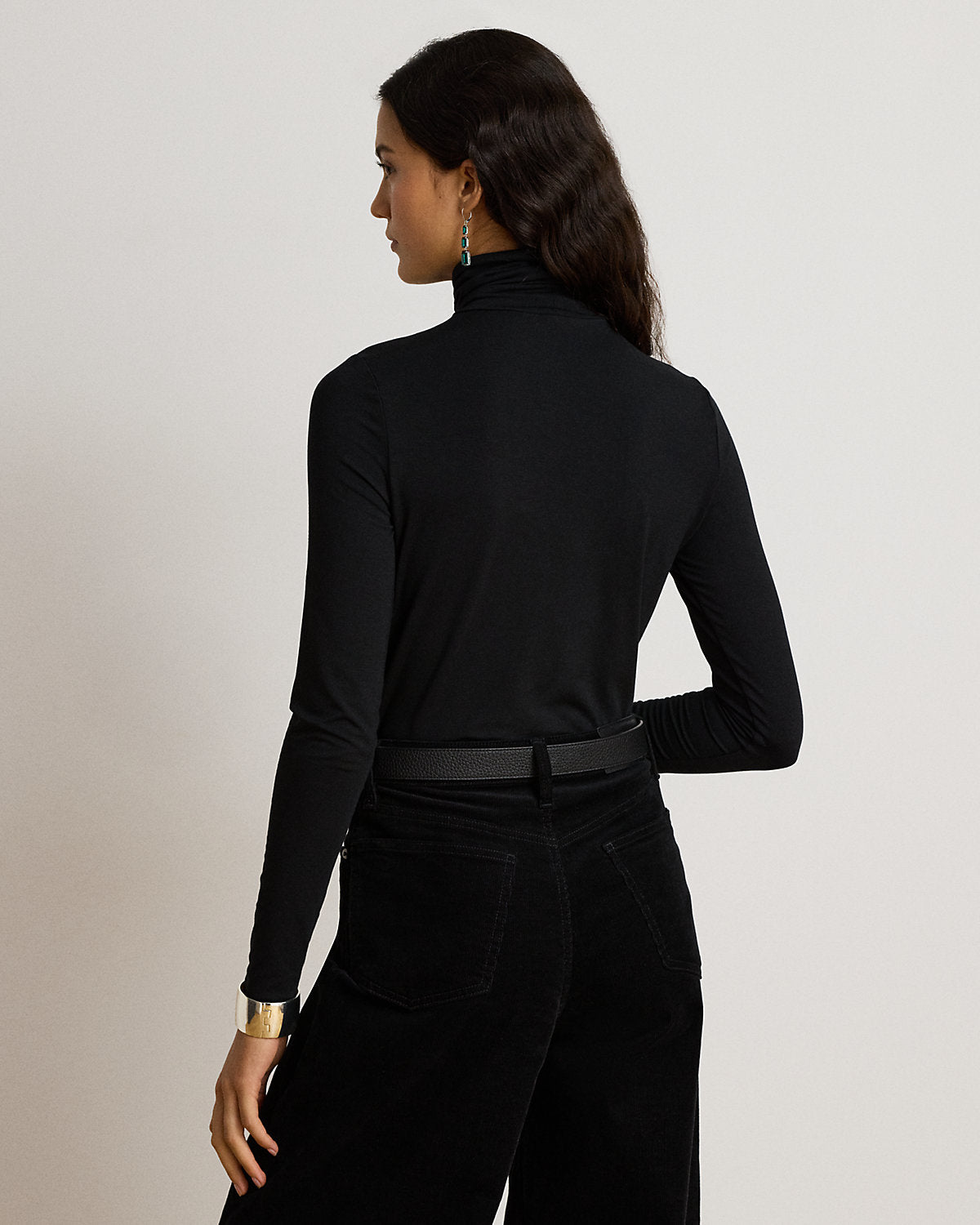 Stretch Jersey Turtleneck