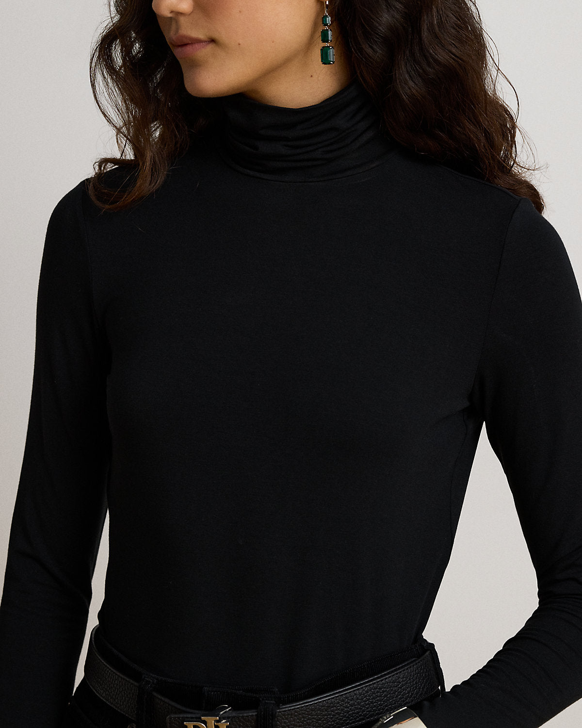 Stretch Jersey Turtleneck