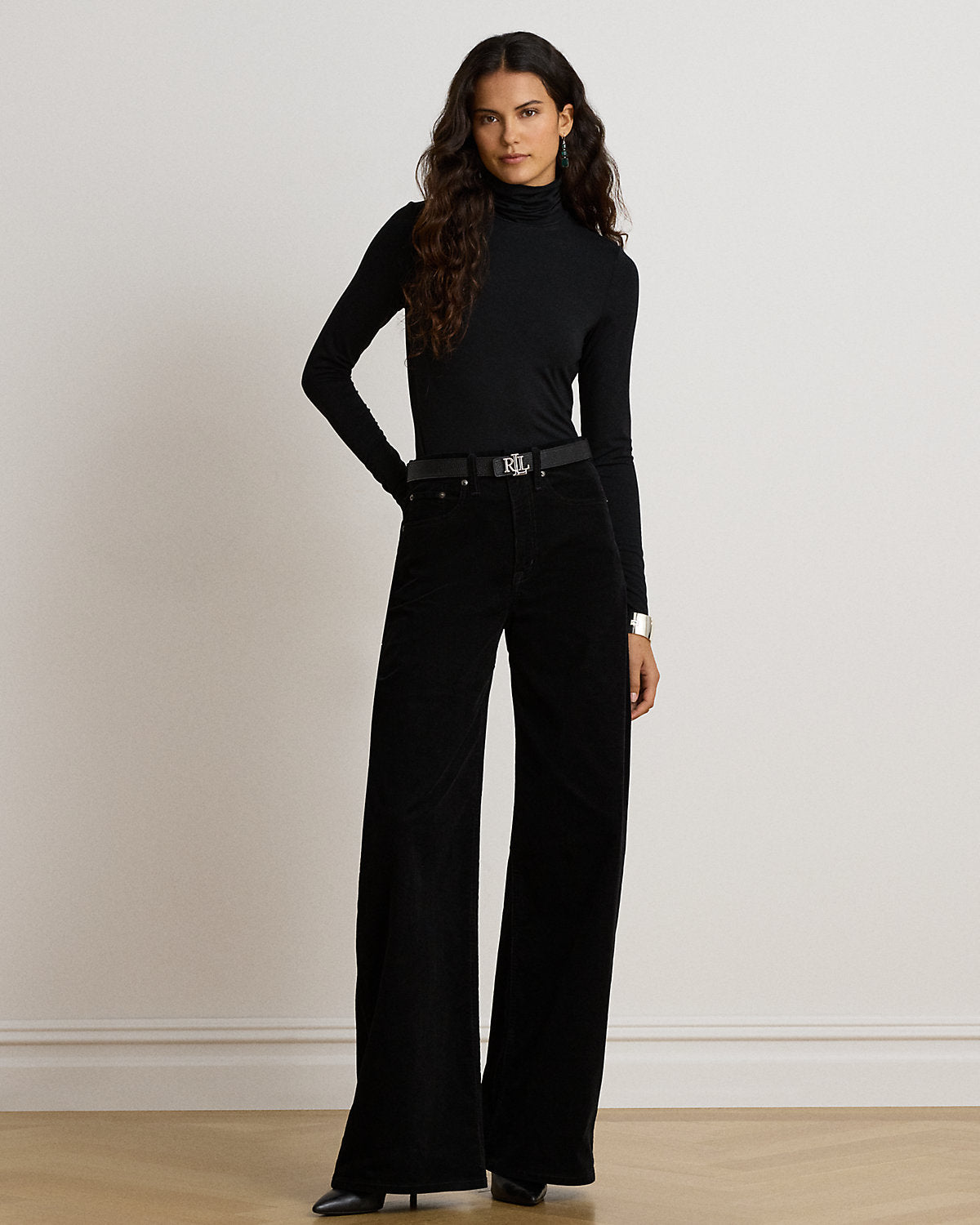 Stretch Jersey Turtleneck