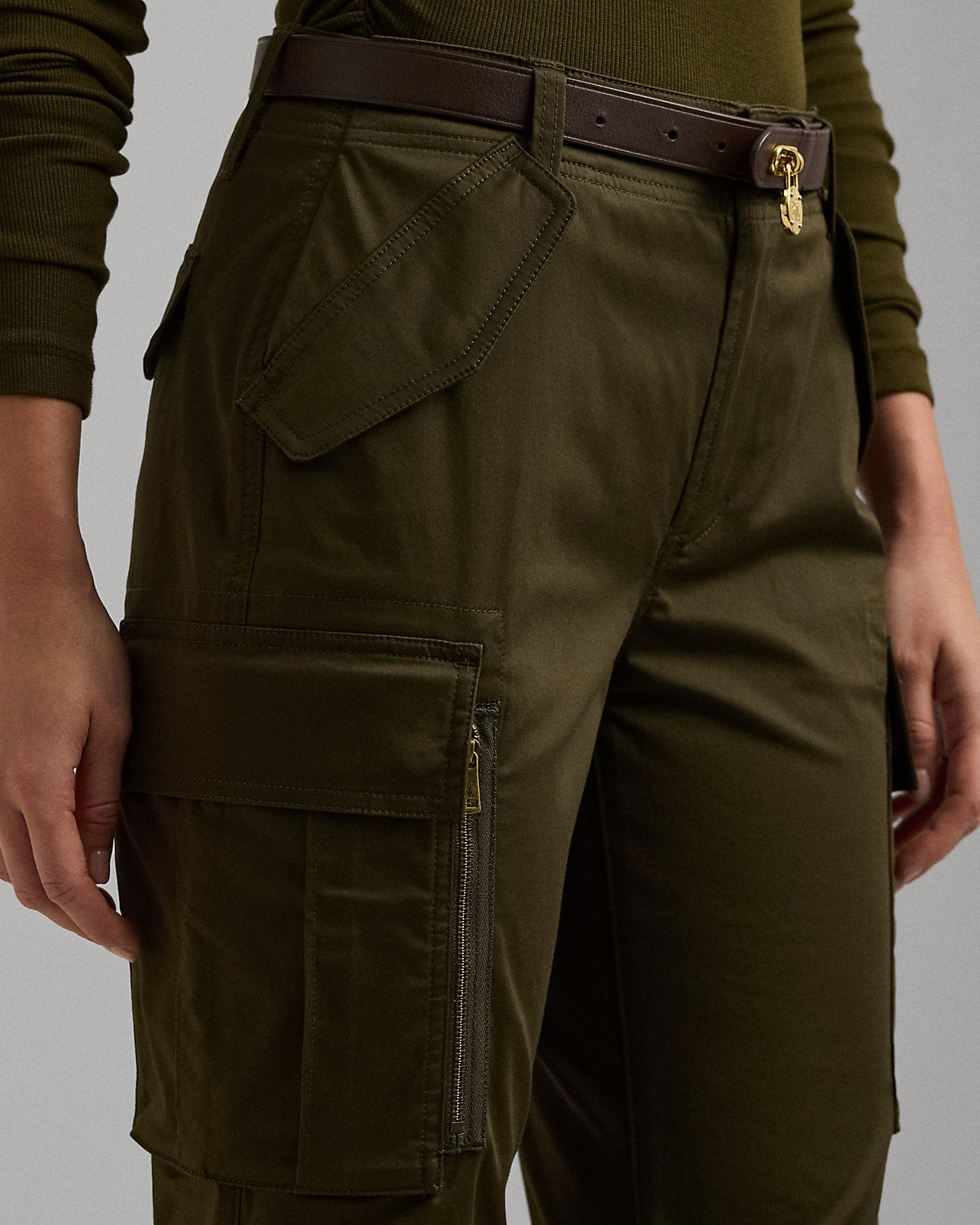 Cotton Sateen Cargo Pant