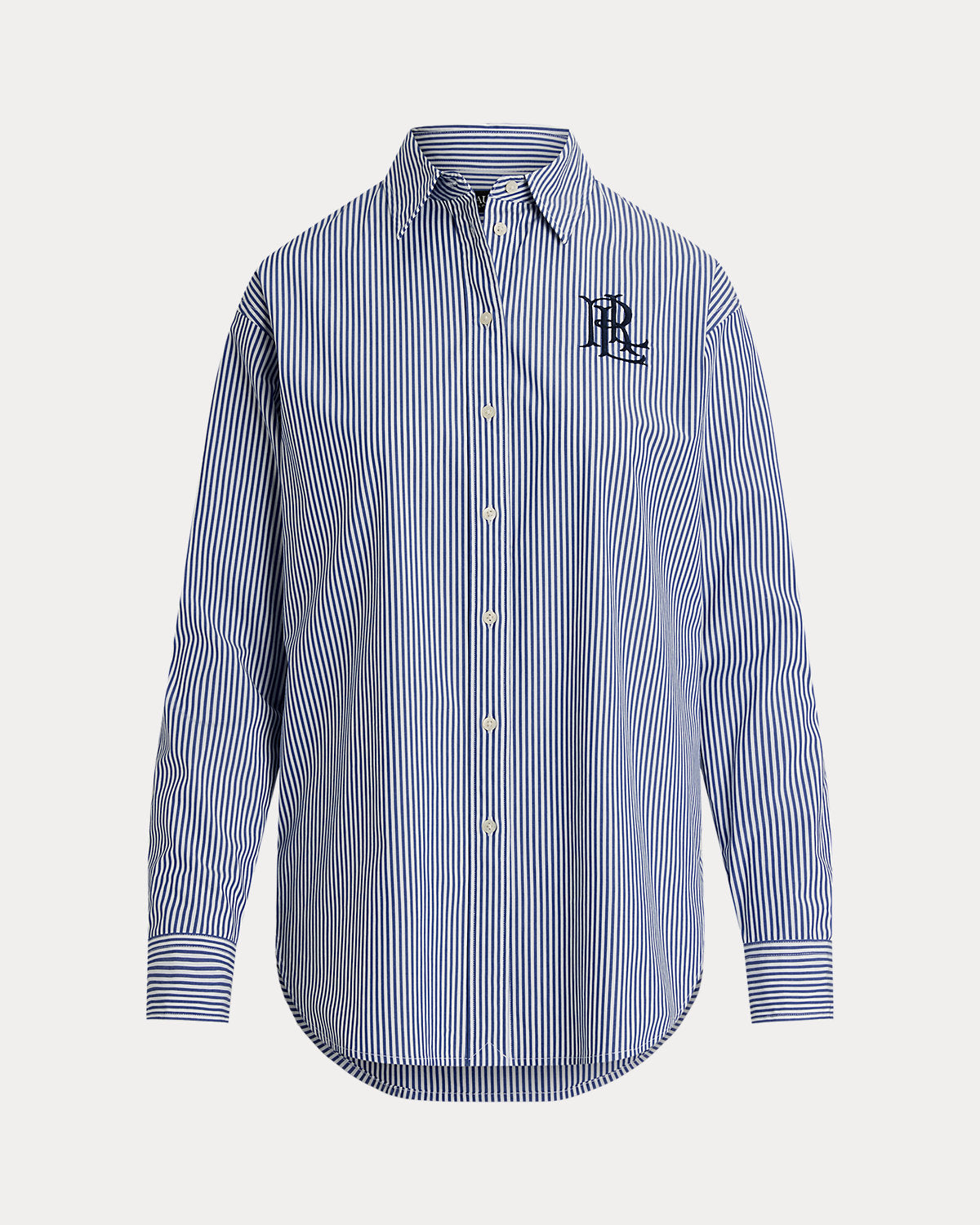 Relaxed Fit Striped Stretch Cotton Shirt