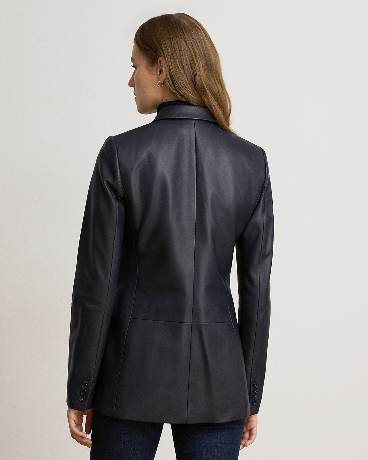 Double-Breasted Lambskin Blazer