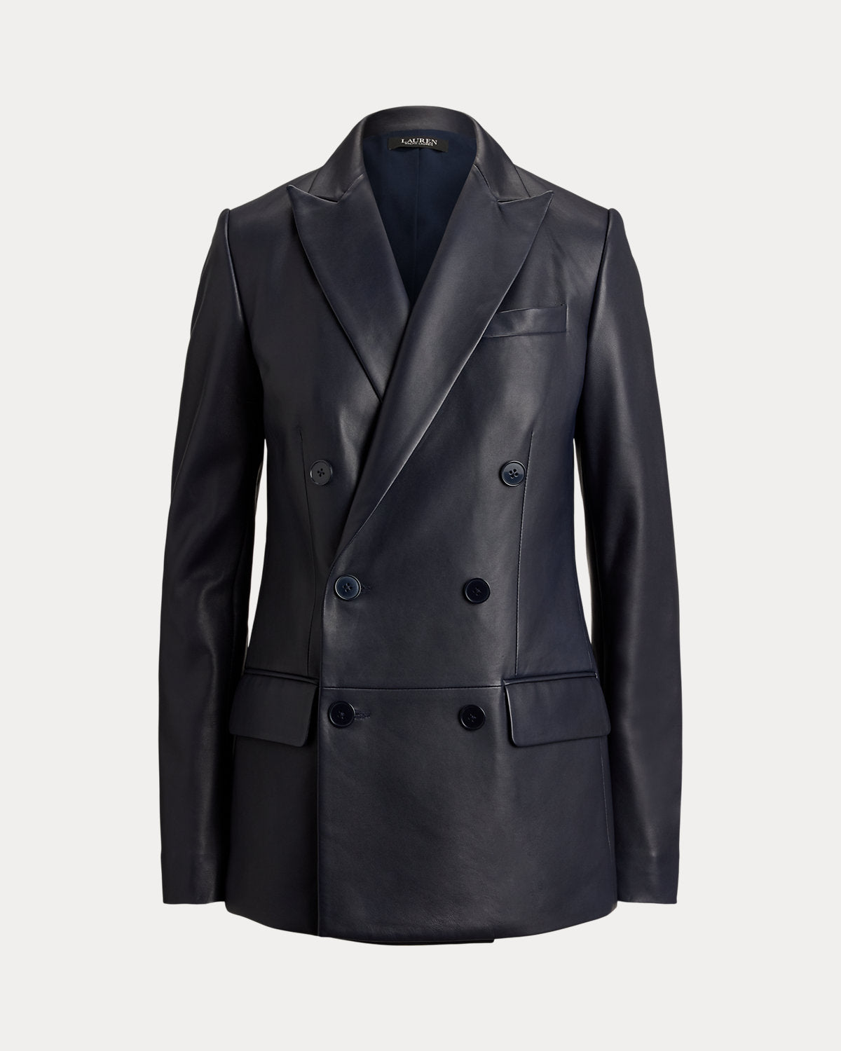 Double-Breasted Lambskin Blazer