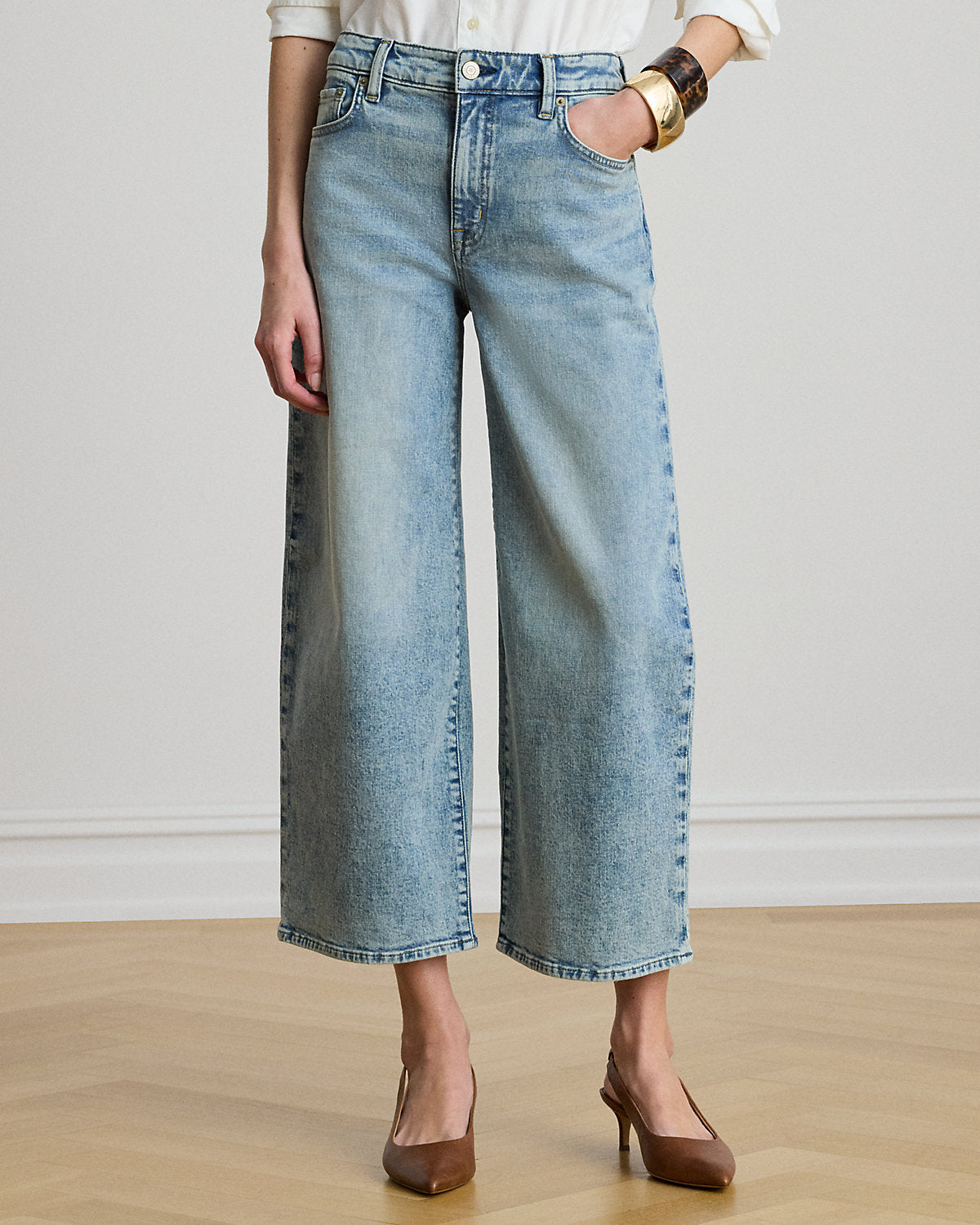 High-Rise Wide-Leg Cropped Jean