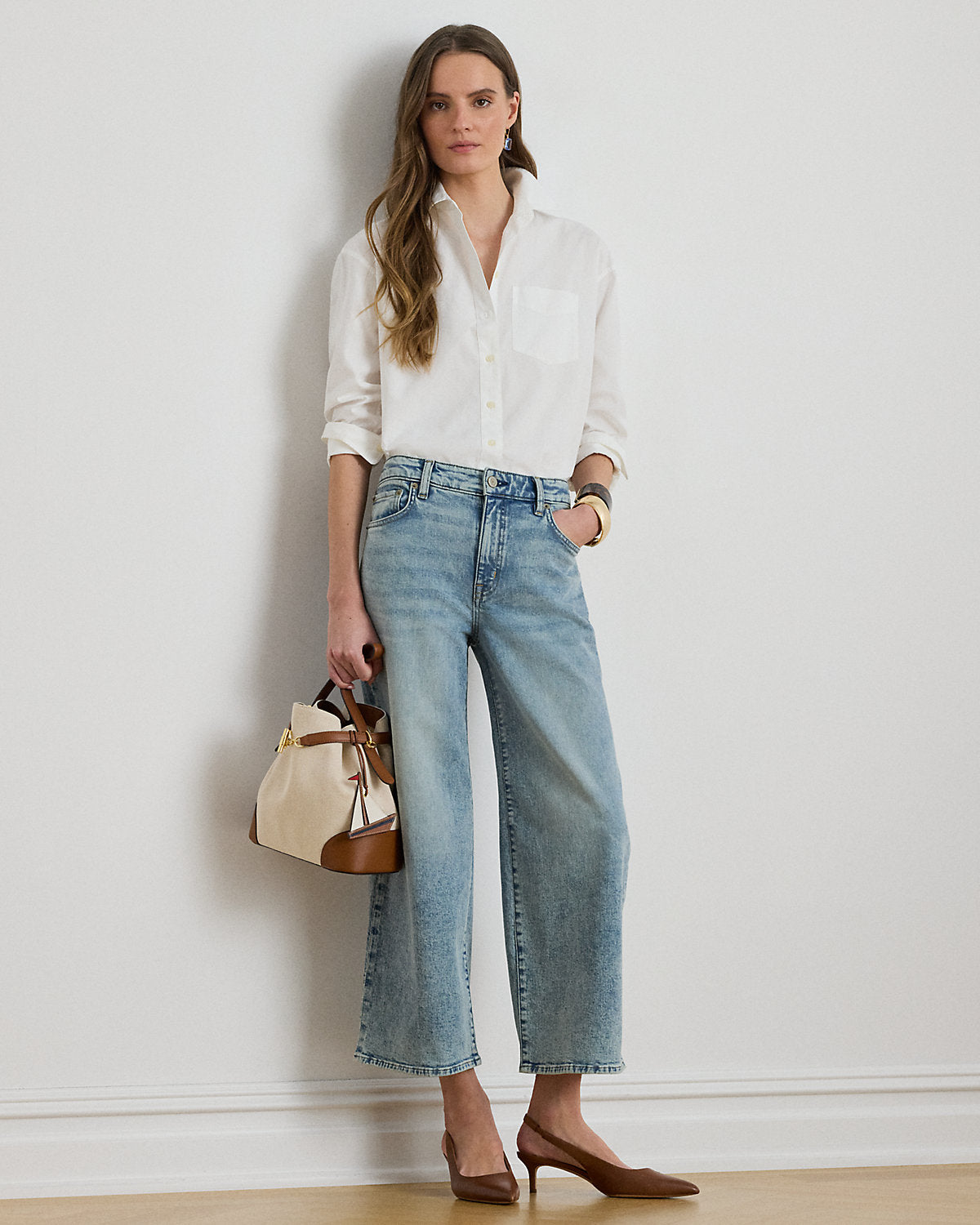 High-Rise Wide-Leg Cropped Jean
