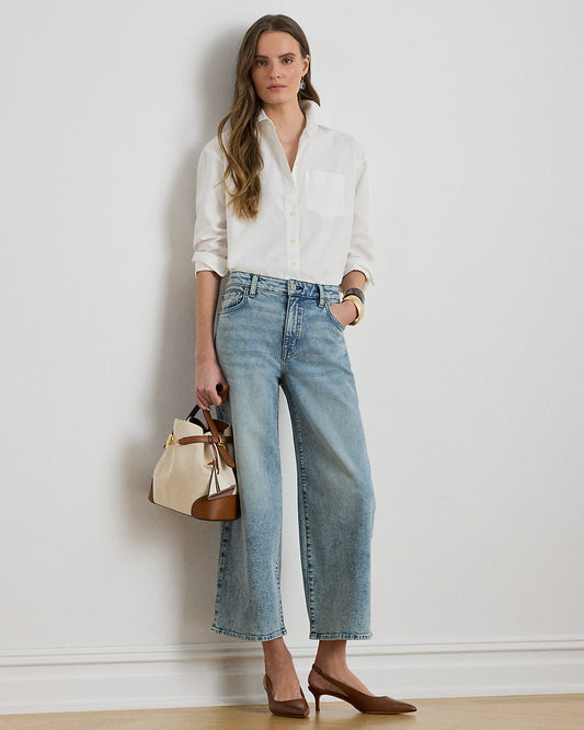 High-Rise Wide-Leg Cropped Jean