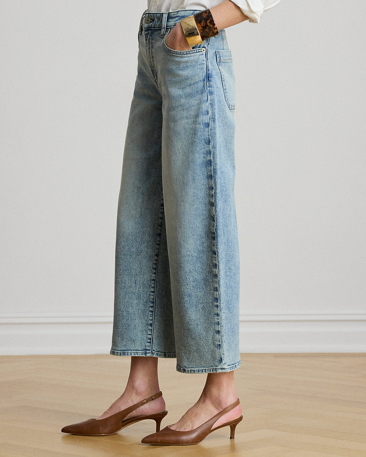 High-Rise Wide-Leg Cropped Jean