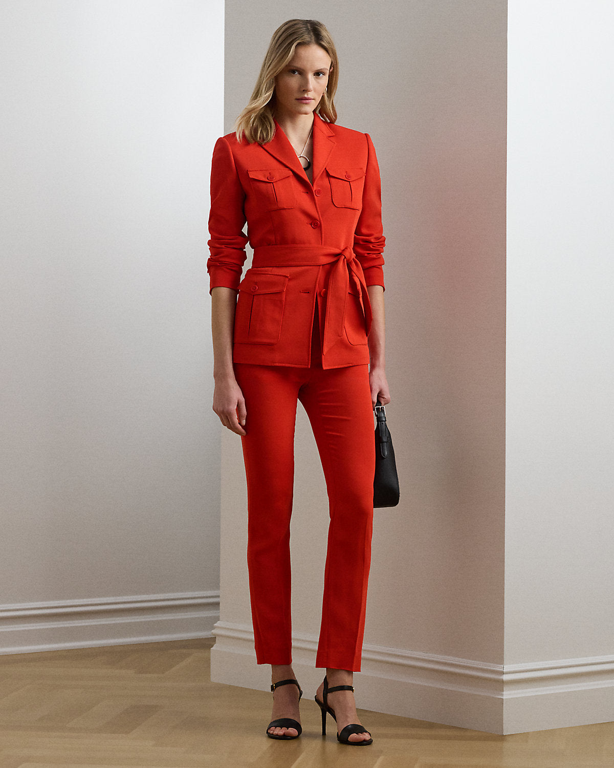 Stretch Cady Cropped Pant