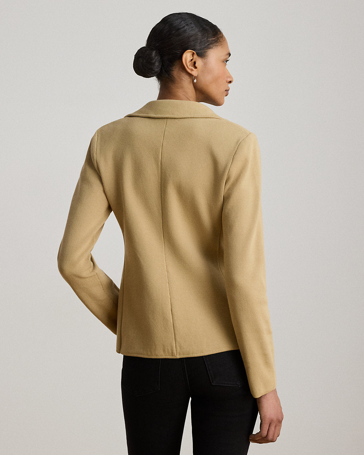 Cotton-Blend Sweater Blazer