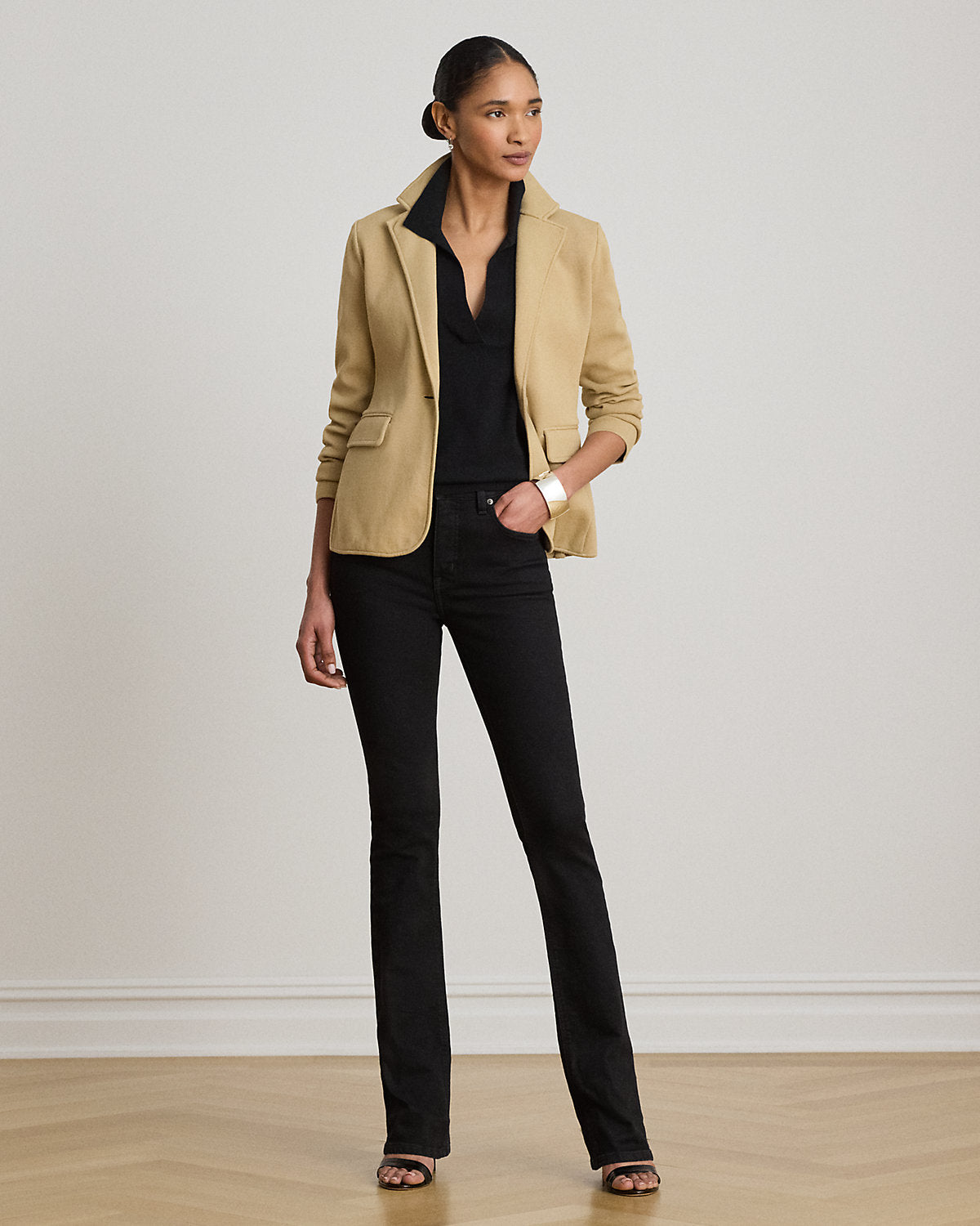 Cotton-Blend Sweater Blazer