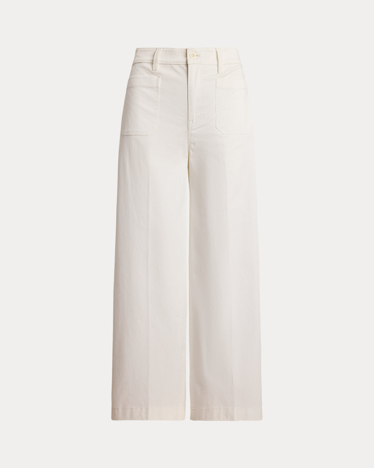 Stretch Chino Wide-Leg Cropped Pant