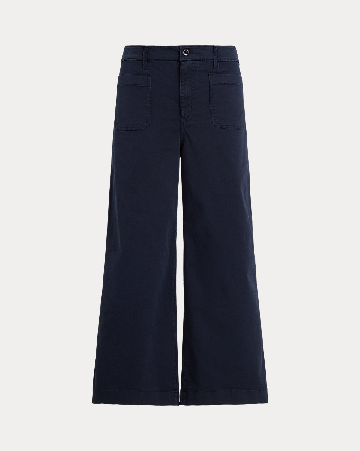 Stretch Chino Wide-Leg Cropped Pant
